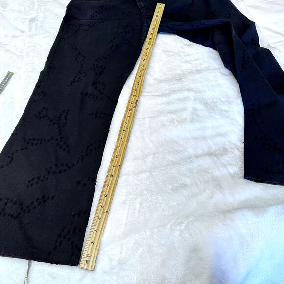 Messori Men's Cool Jeans Black Embroidered Distressed Cotton Jeans Pants SZ 40 - Picture 10 of 14